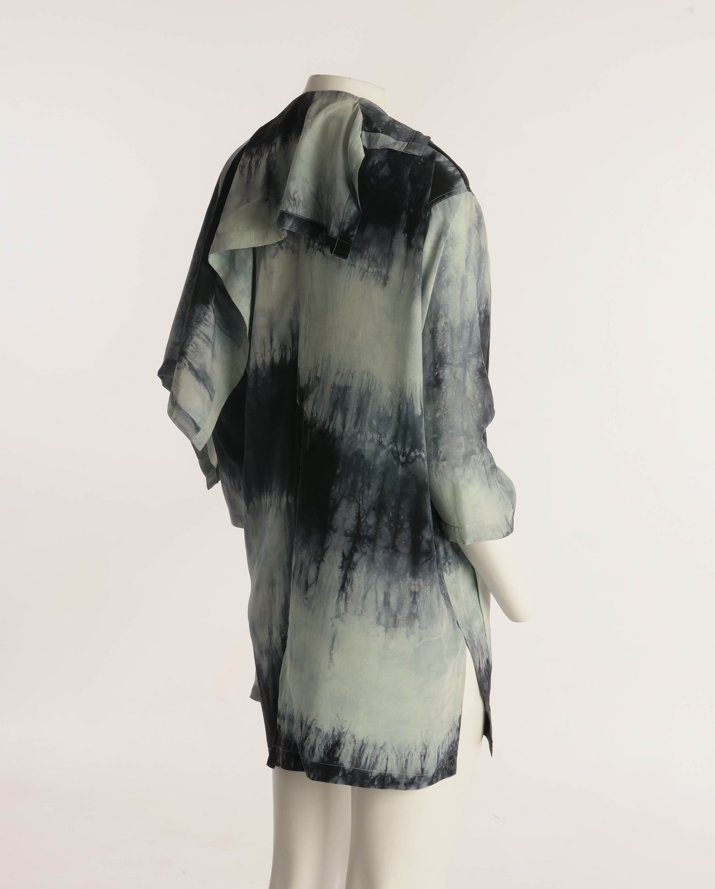 Workers for Freedom Indigo Dyed Silk Duster Jacket