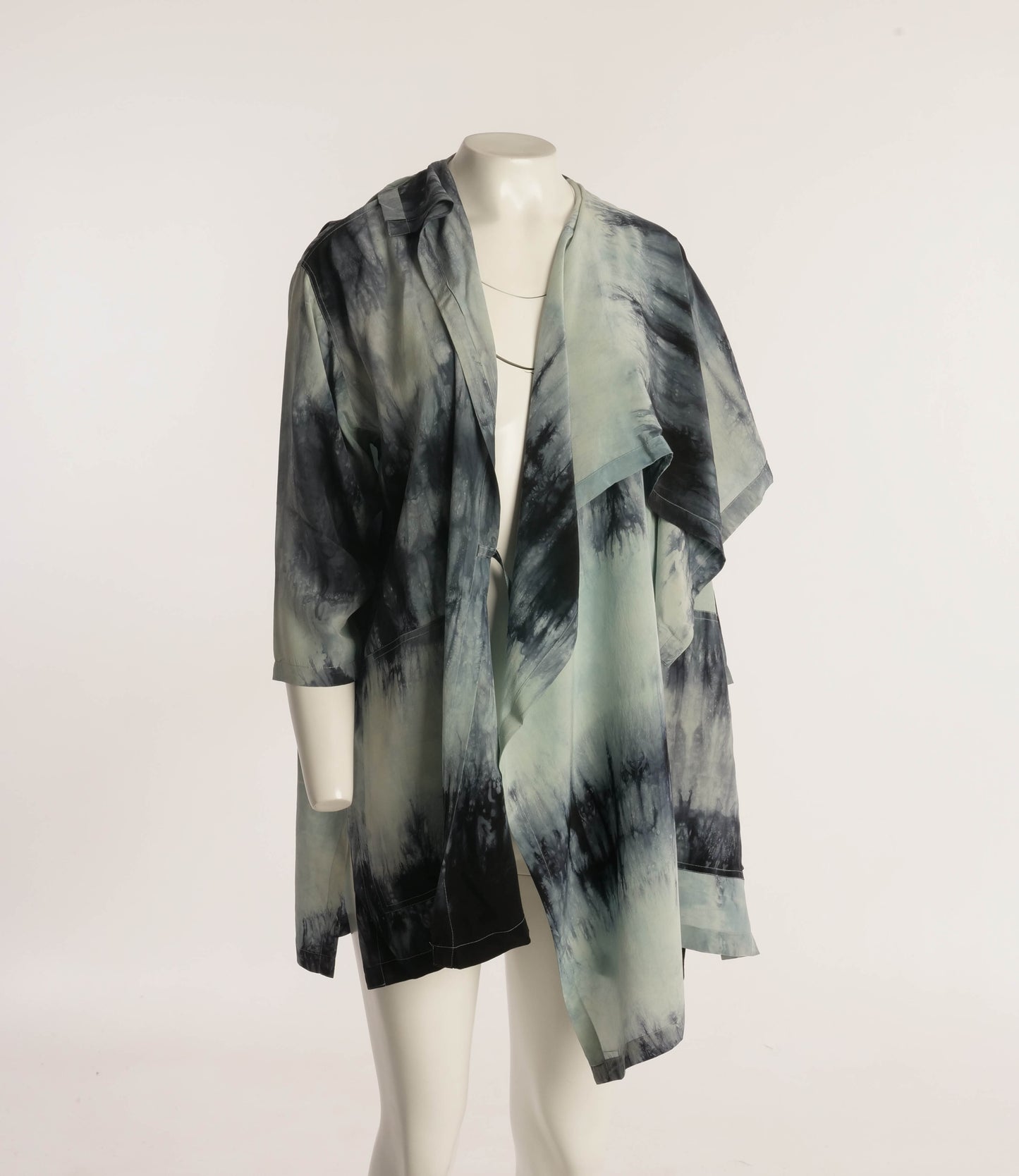 Workers for Freedom Indigo Dyed Silk Duster Jacket