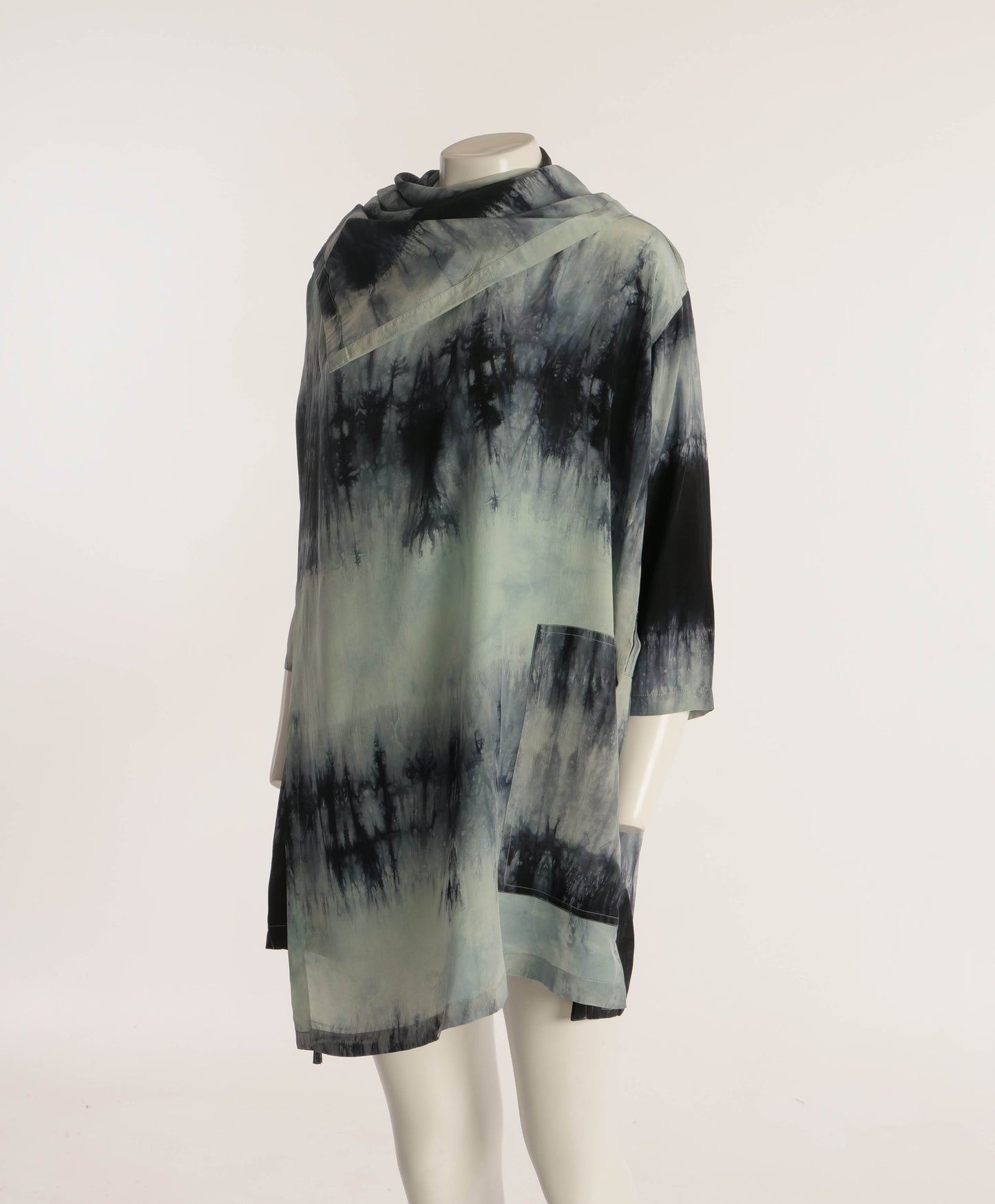 Workers for Freedom Indigo Dyed Silk Duster Jacket