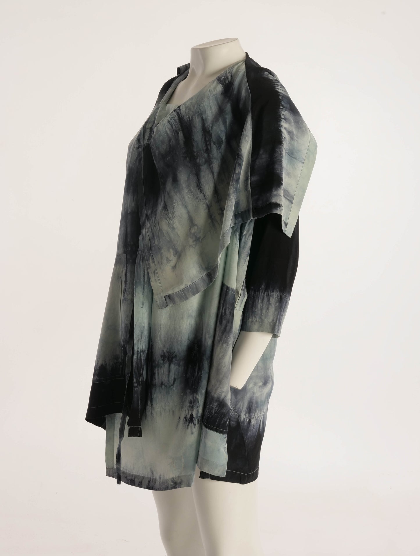 Workers for Freedom Indigo Dyed Silk Duster Jacket