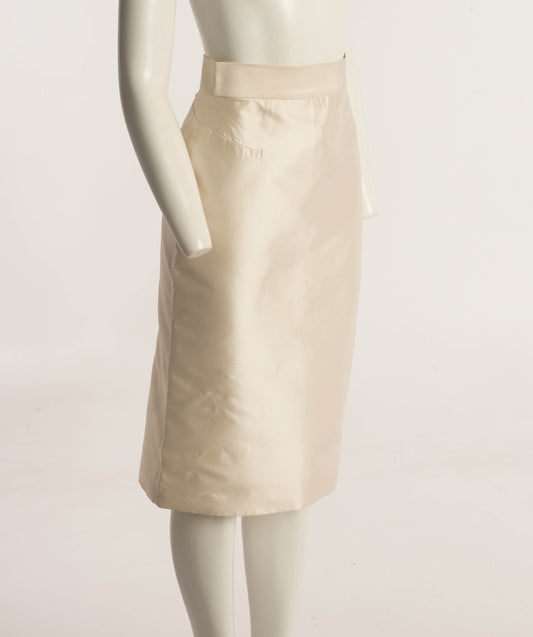 Boudicca Cream Silk Skirt