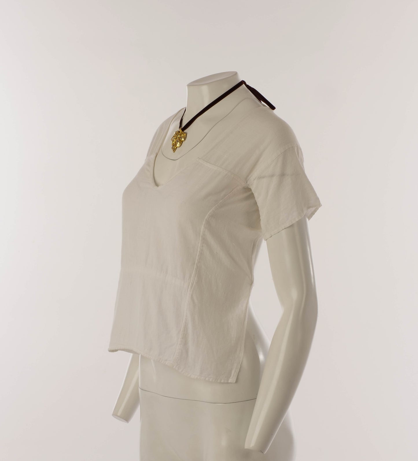 Costume National 1990s White Tie Back Blouse