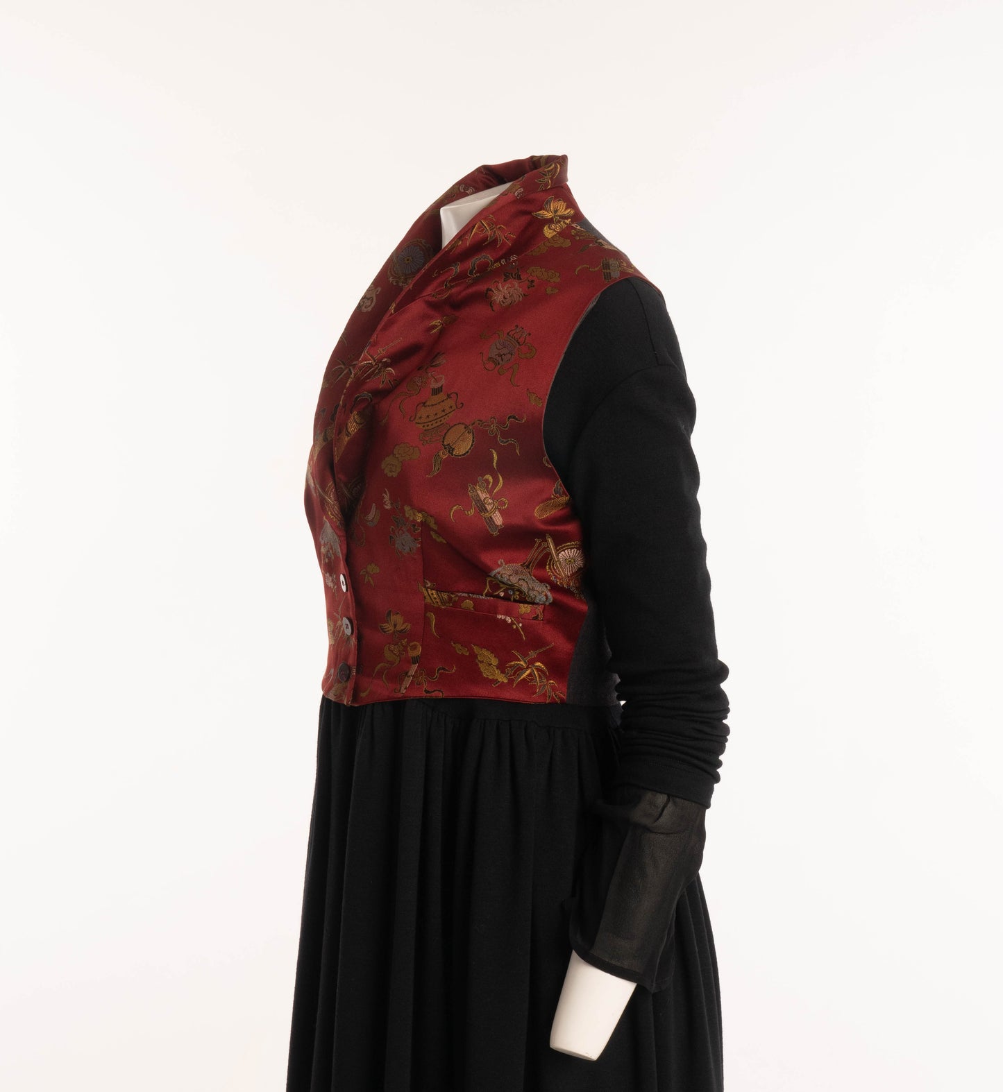 Callaghan by Romeo Gigli 1989 Red Brocade Waistcoat