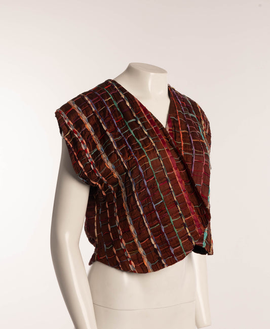 Toni A. Lowenthal Art-to-wear Woven Silk Top