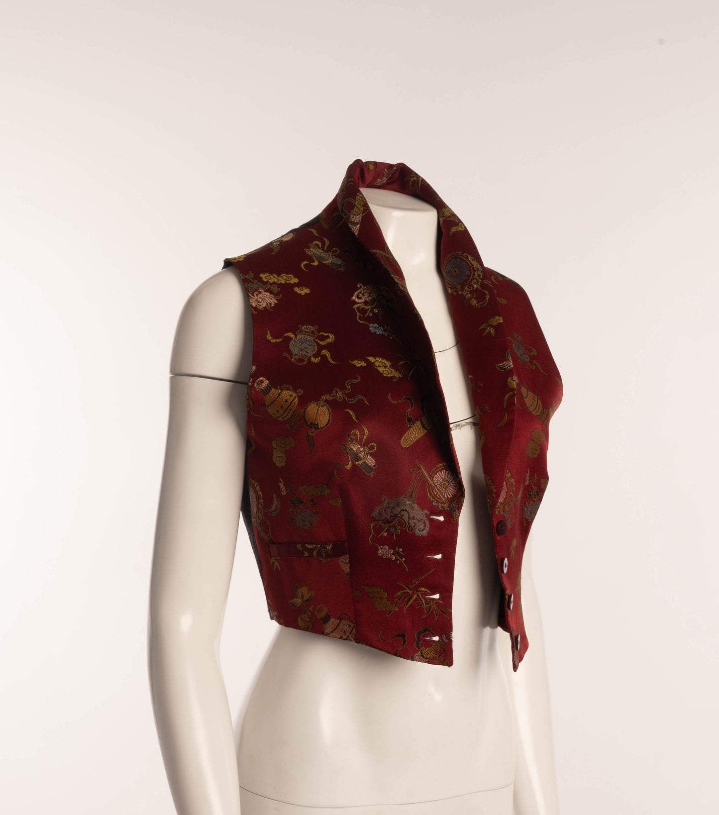 Callaghan by Romeo Gigli 1989 Red Brocade Waistcoat