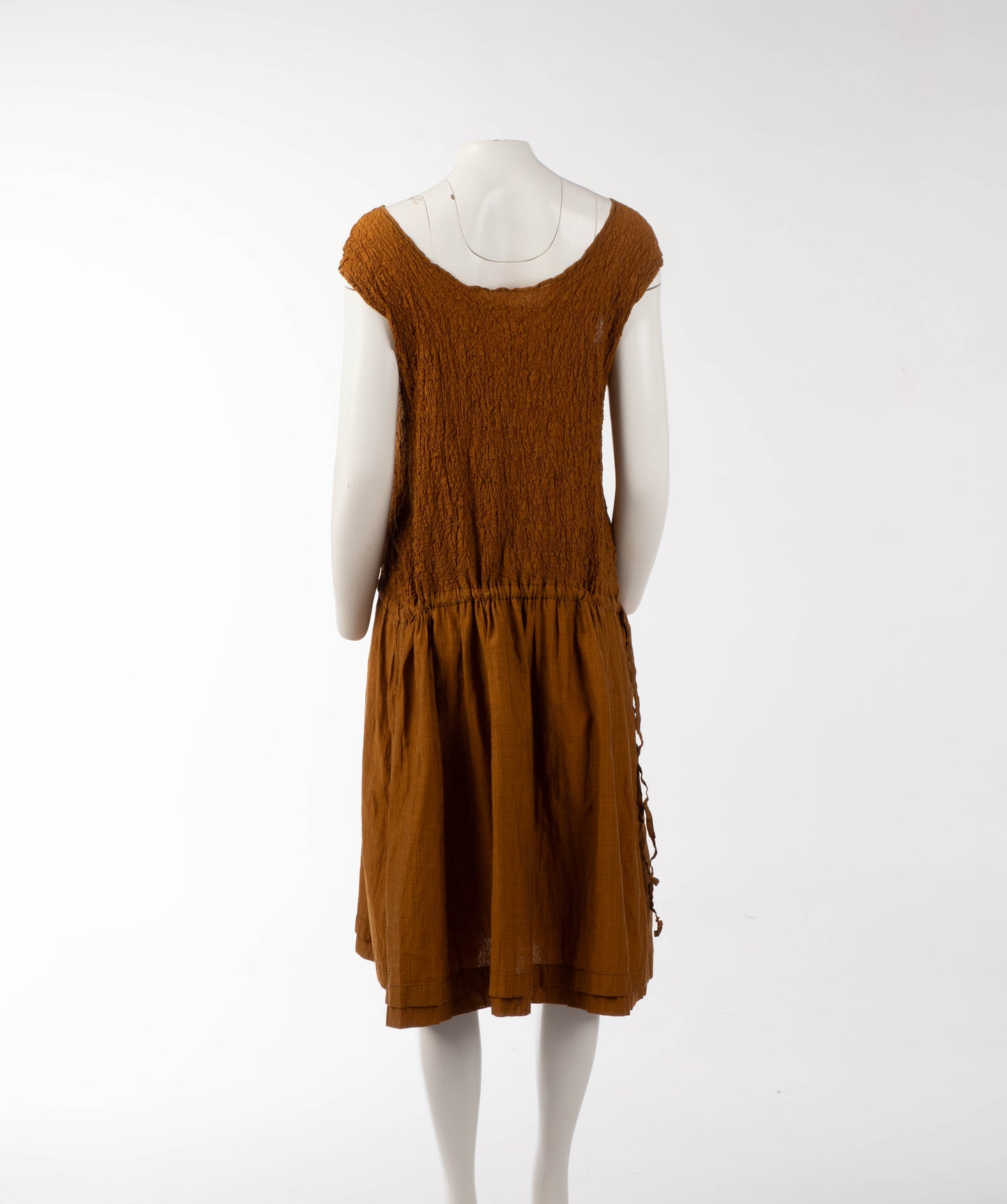 Issey Miyake ME Crinkle Pleated Brown Dress