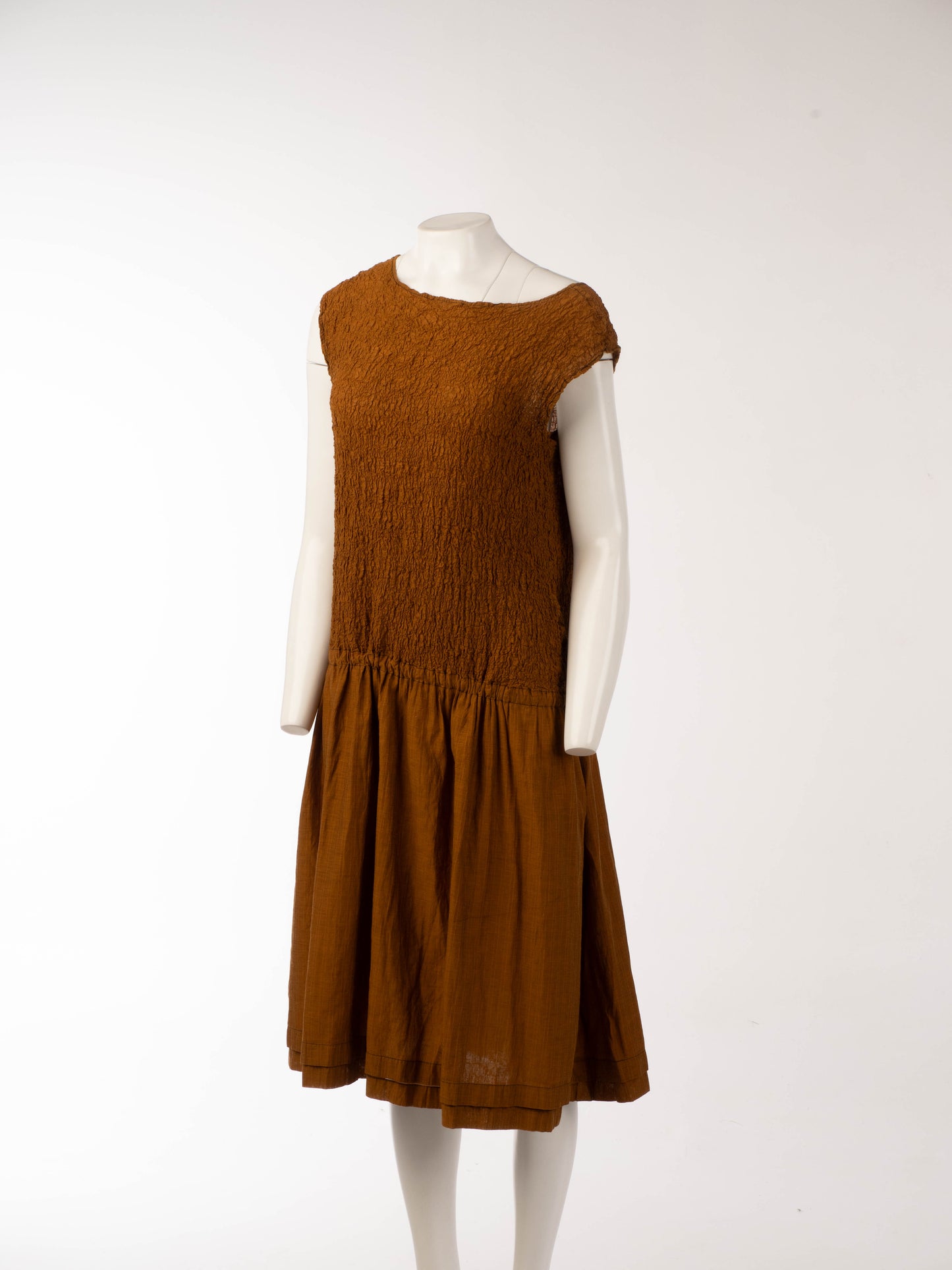 Issey Miyake ME Crinkle Pleated Brown Dress