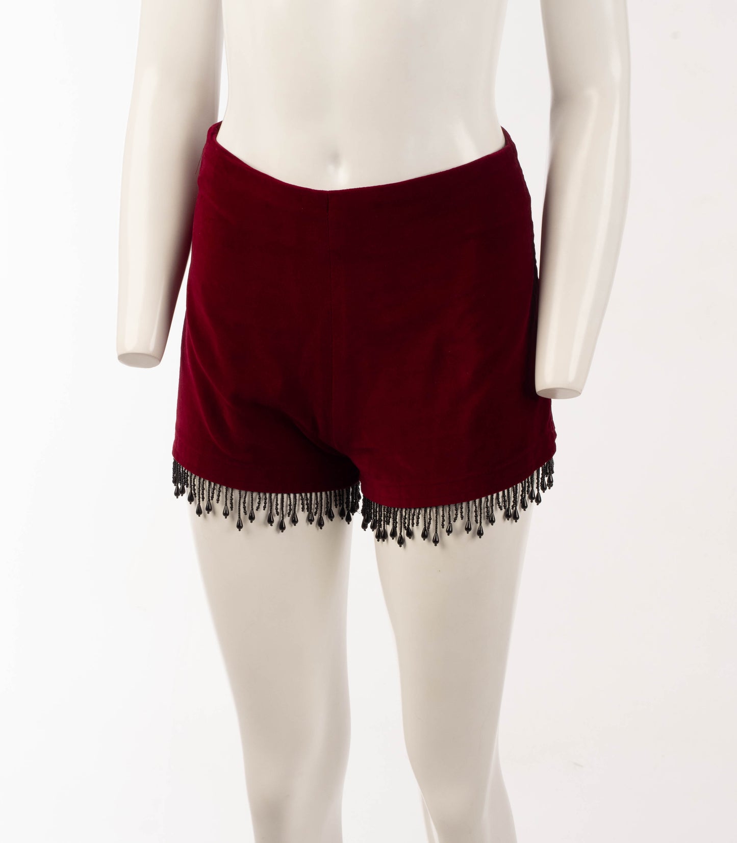 PX London Velvet Hotpant with Black Bead Detail