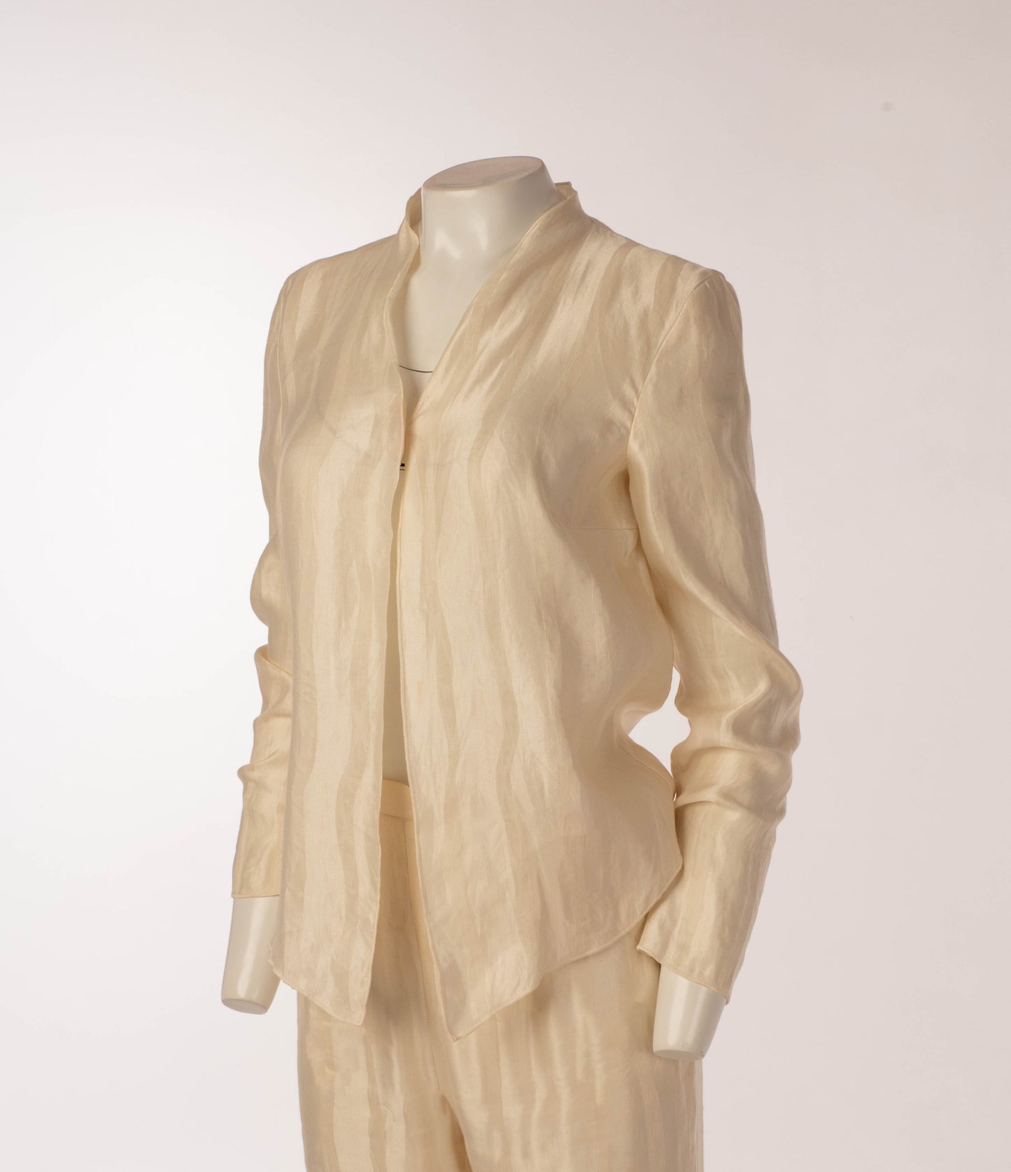 Giorgio Armani Cream Silk Linen Suit