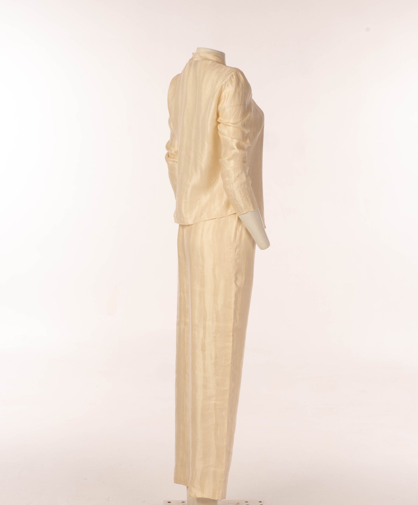 Giorgio Armani Cream Silk Linen Suit