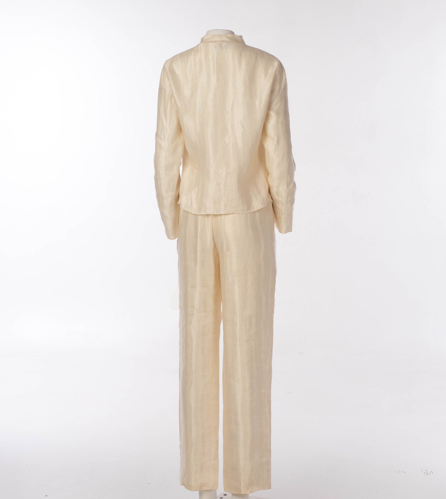 Giorgio Armani Cream Silk Linen Suit