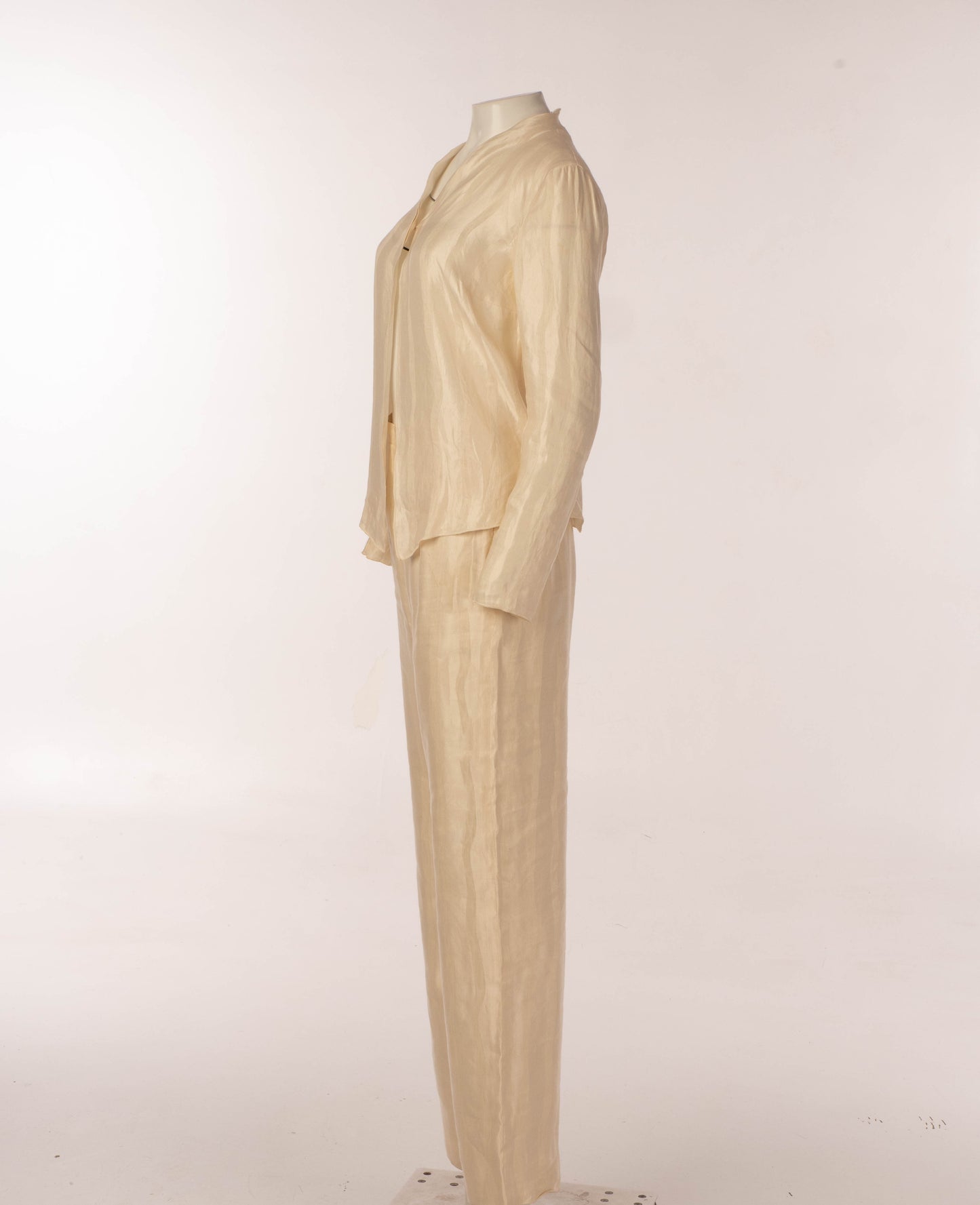 Giorgio Armani Cream Silk Linen Suit