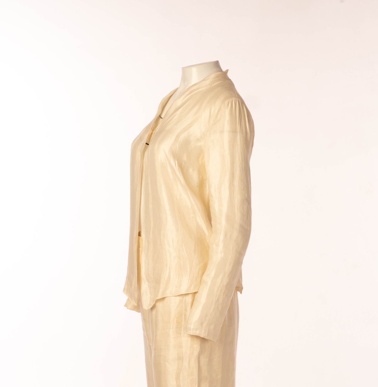 Giorgio Armani Cream Silk Linen Suit