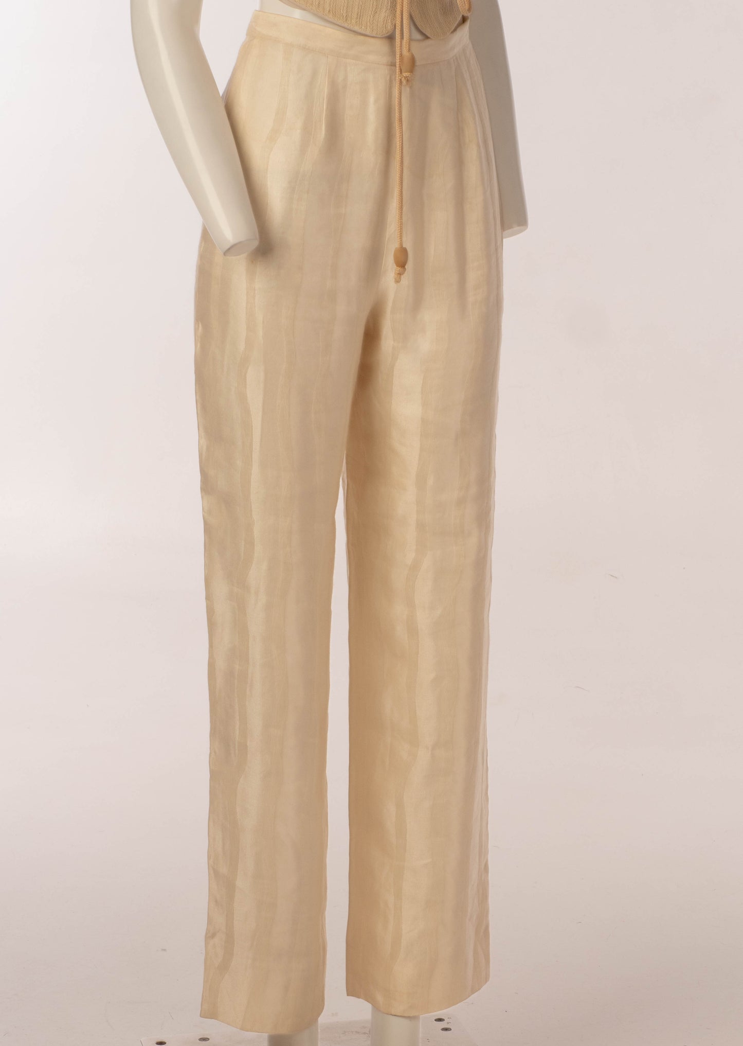 Giorgio Armani Cream Silk Linen Suit