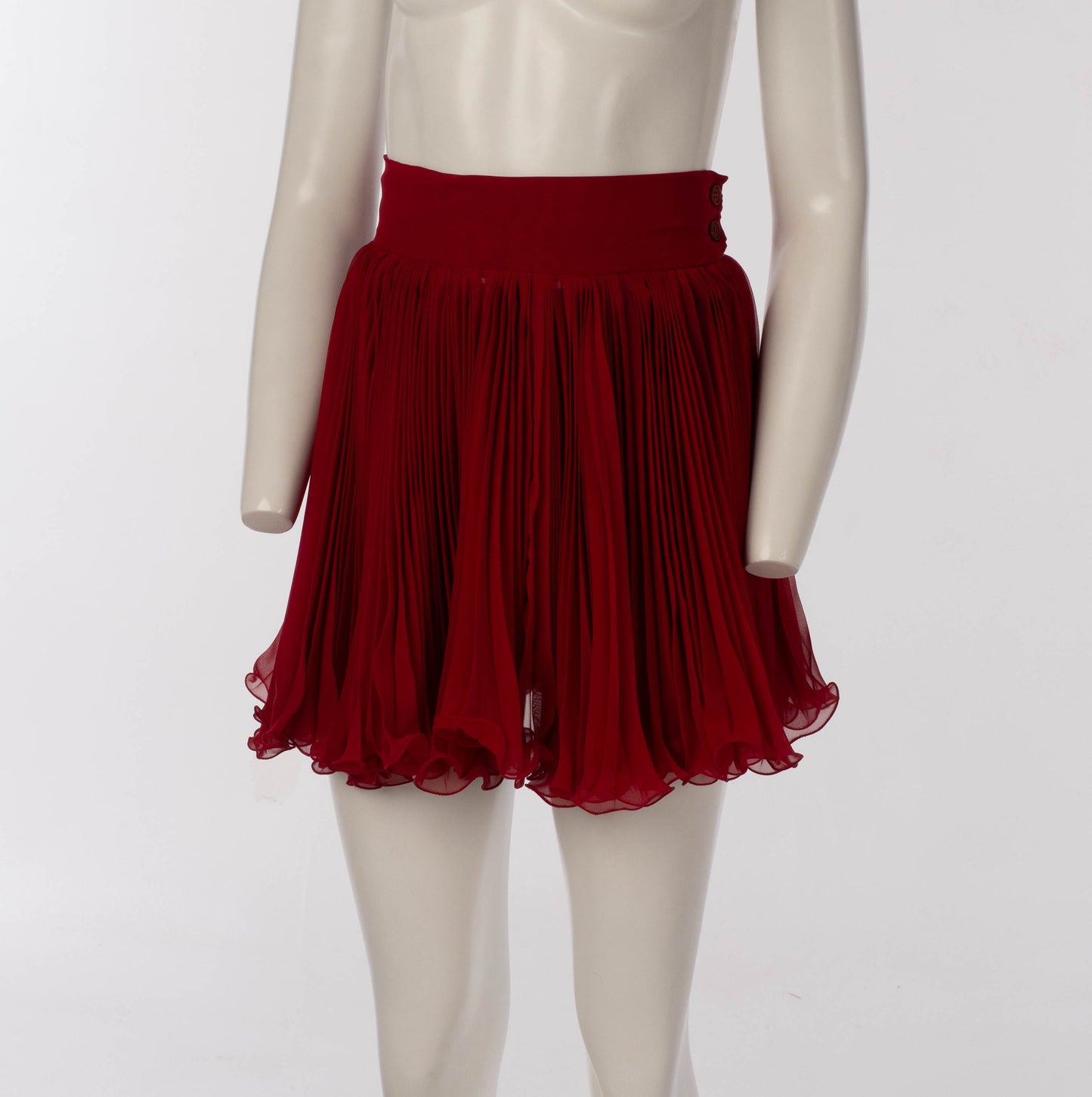 Dolce & Gabbana S/S 1992 Red Pleated Skirt with Black Shorts