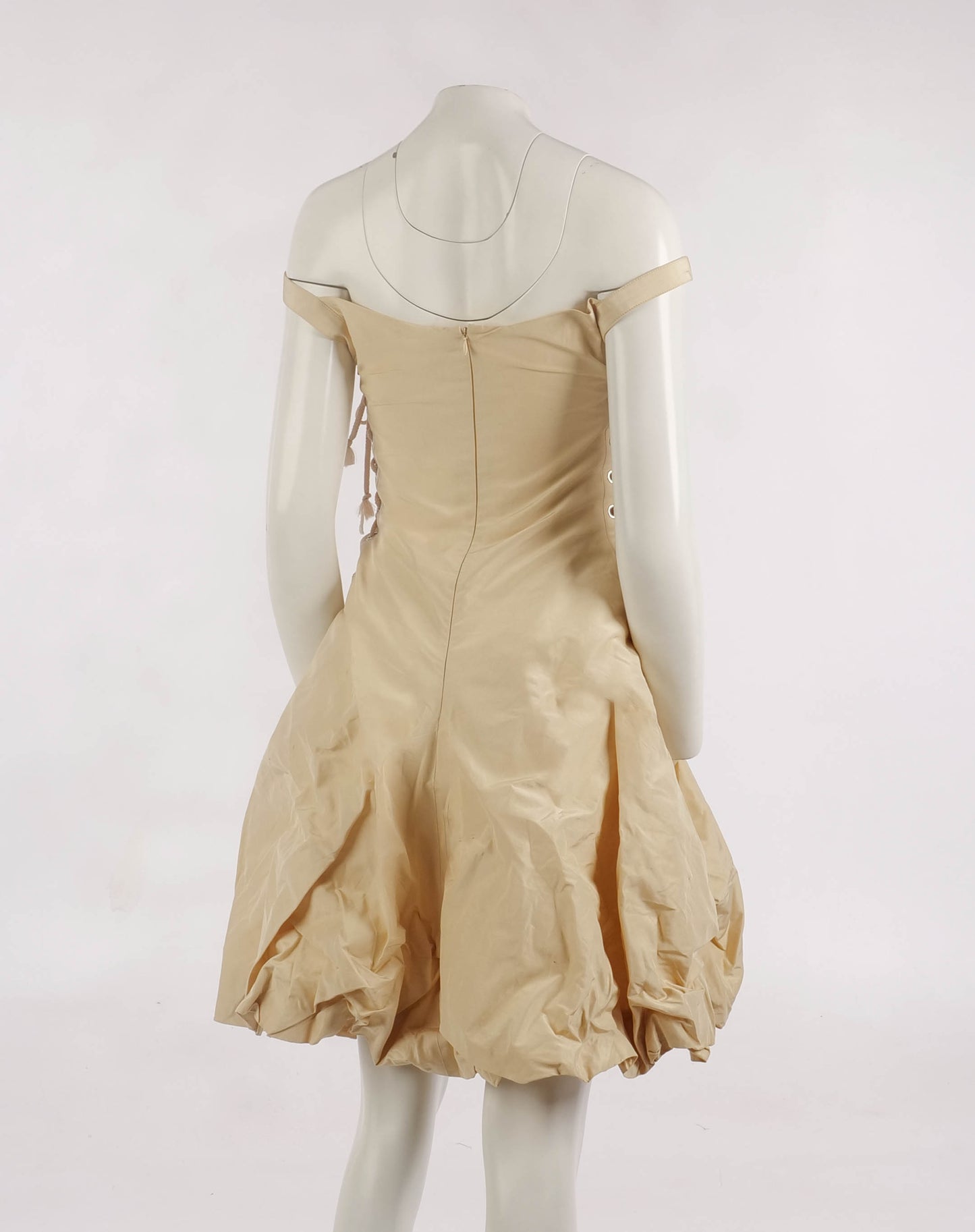 Lecoanet Hemant Ecru Silk Taffeta  Dress