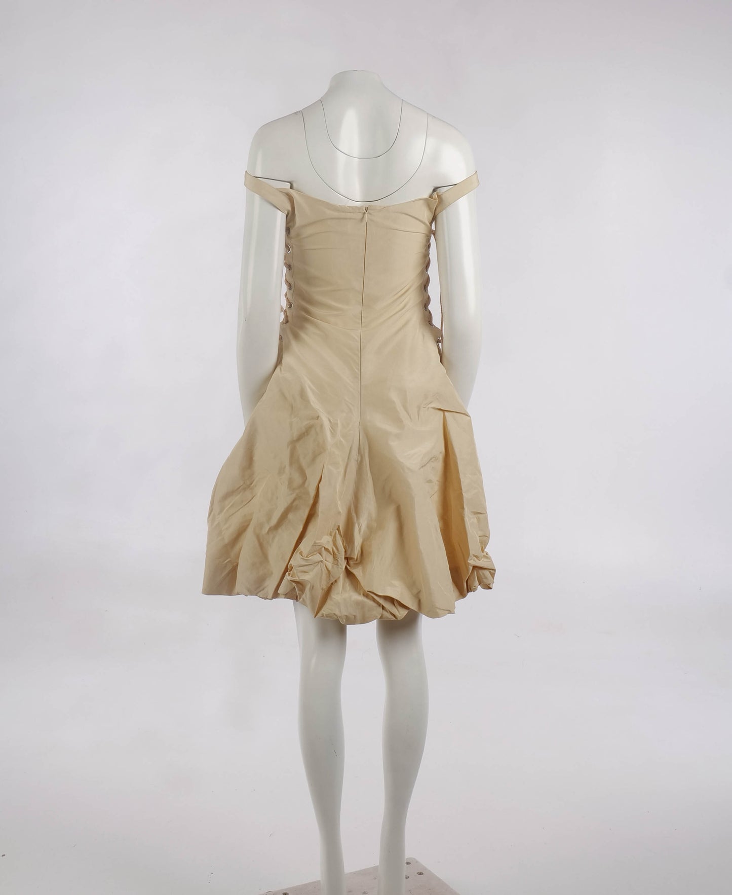 Lecoanet Hemant Ecru Silk Taffeta  Dress