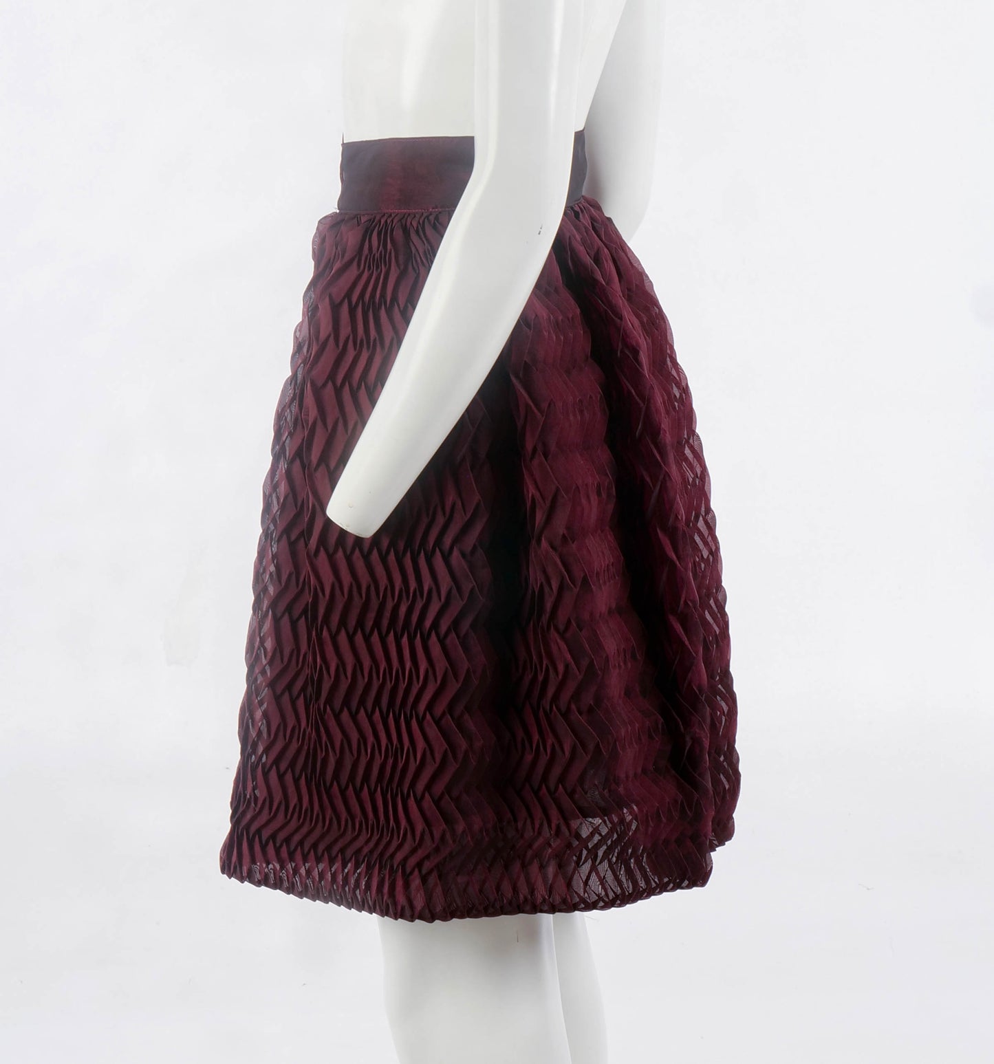 Koji Tatsuno A/W 1992 Iridescent Origami Pleated Skirt