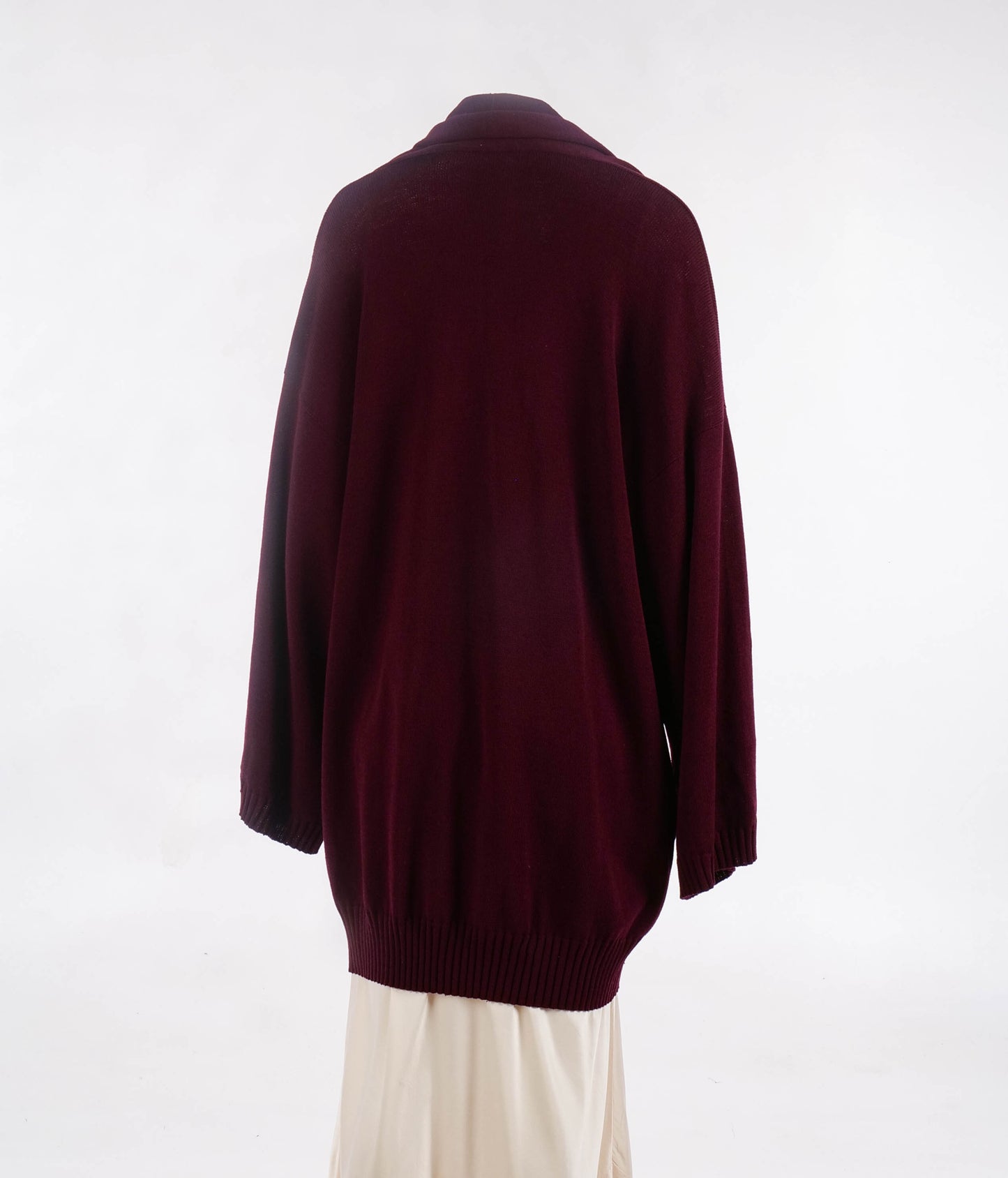 Romeo Gigli A/W 1988 Dark Red Oversize Cardigan