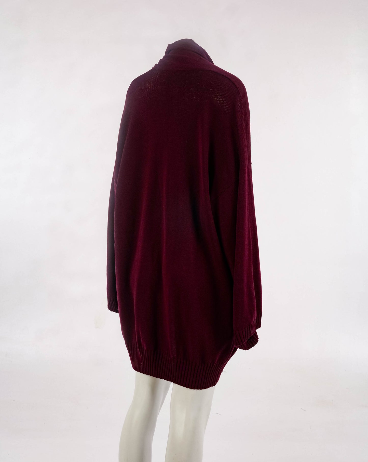 Romeo Gigli A/W 1988 Dark Red Oversize Cardigan