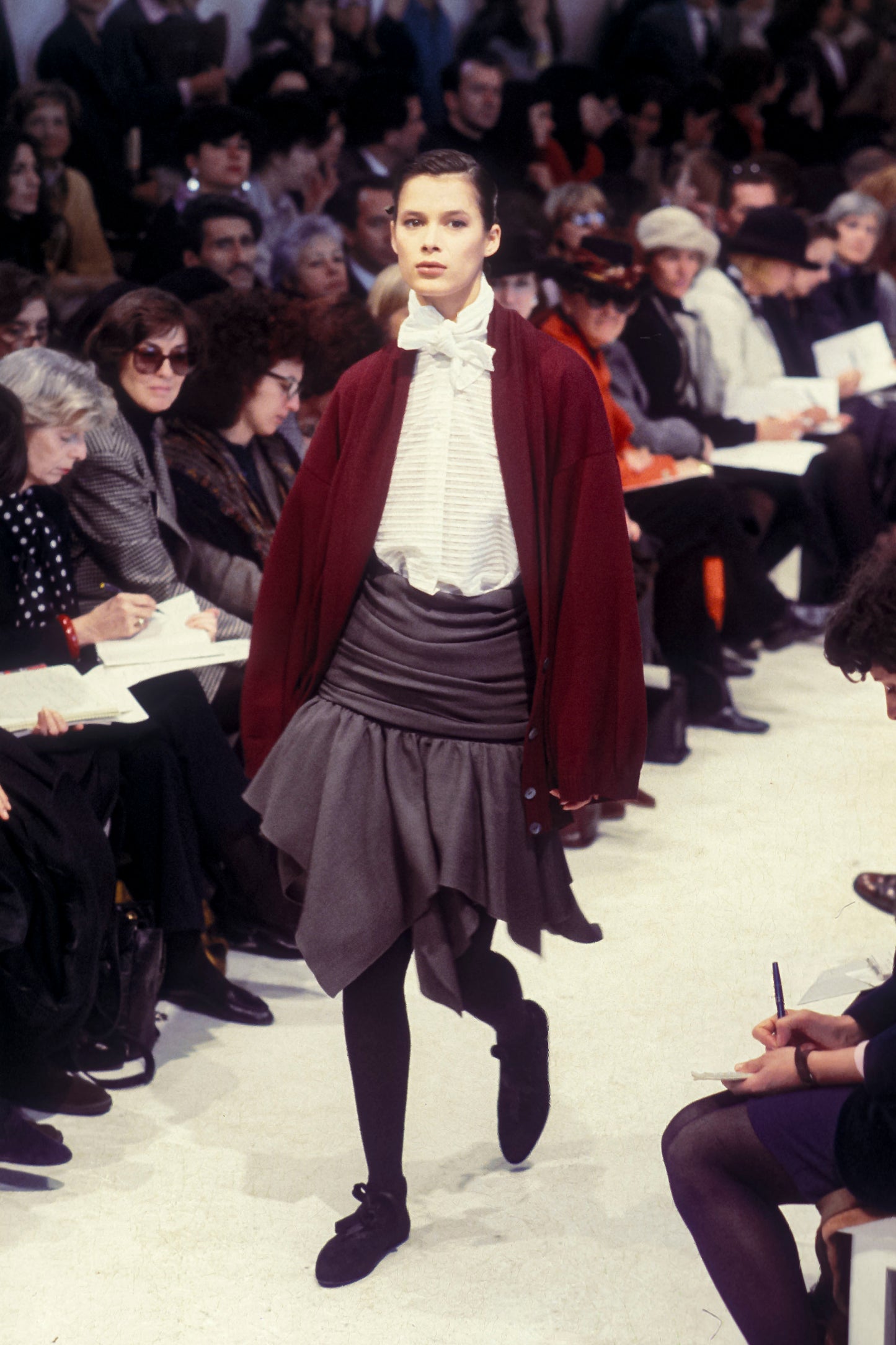 Romeo Gigli A/W 1988 Dark Red Oversize Cardigan