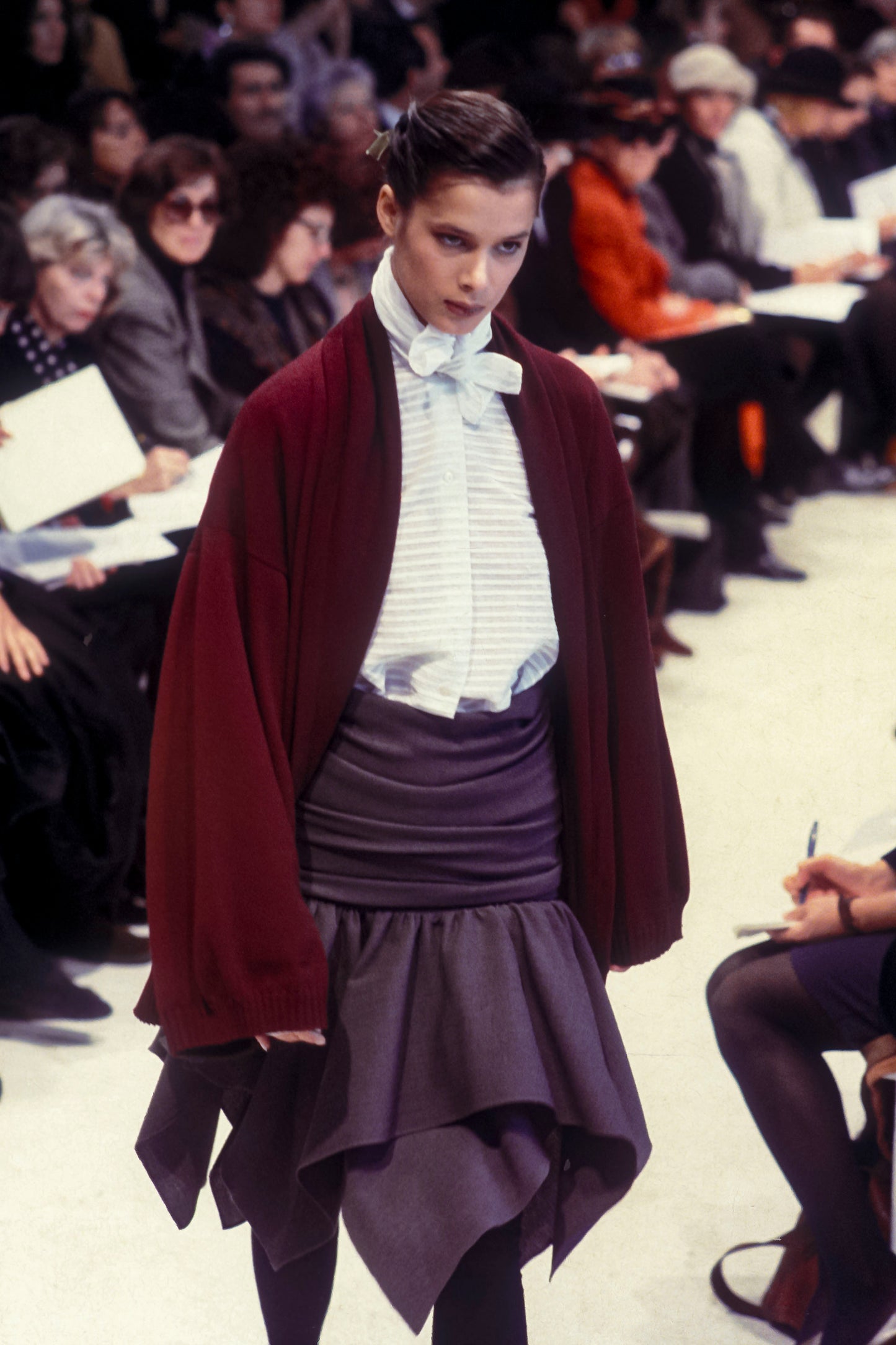 Romeo Gigli A/W 1988 Dark Red Oversize Cardigan