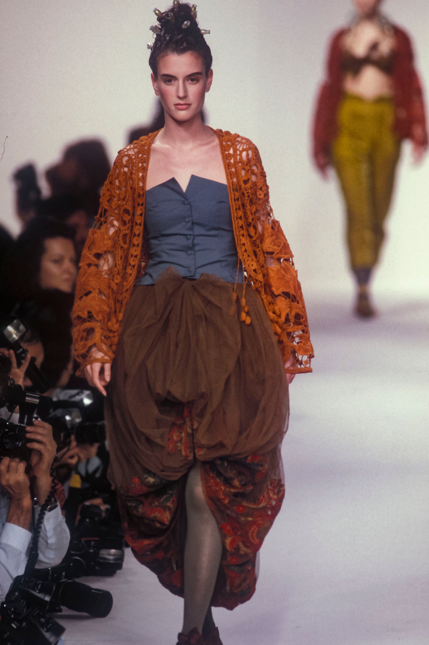 Romeo Gigli S/S 1990 Green Bustier Top