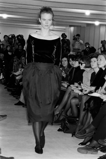 Romeo Gigli 1987 Dark Grey Plissé Cocoon Skirt