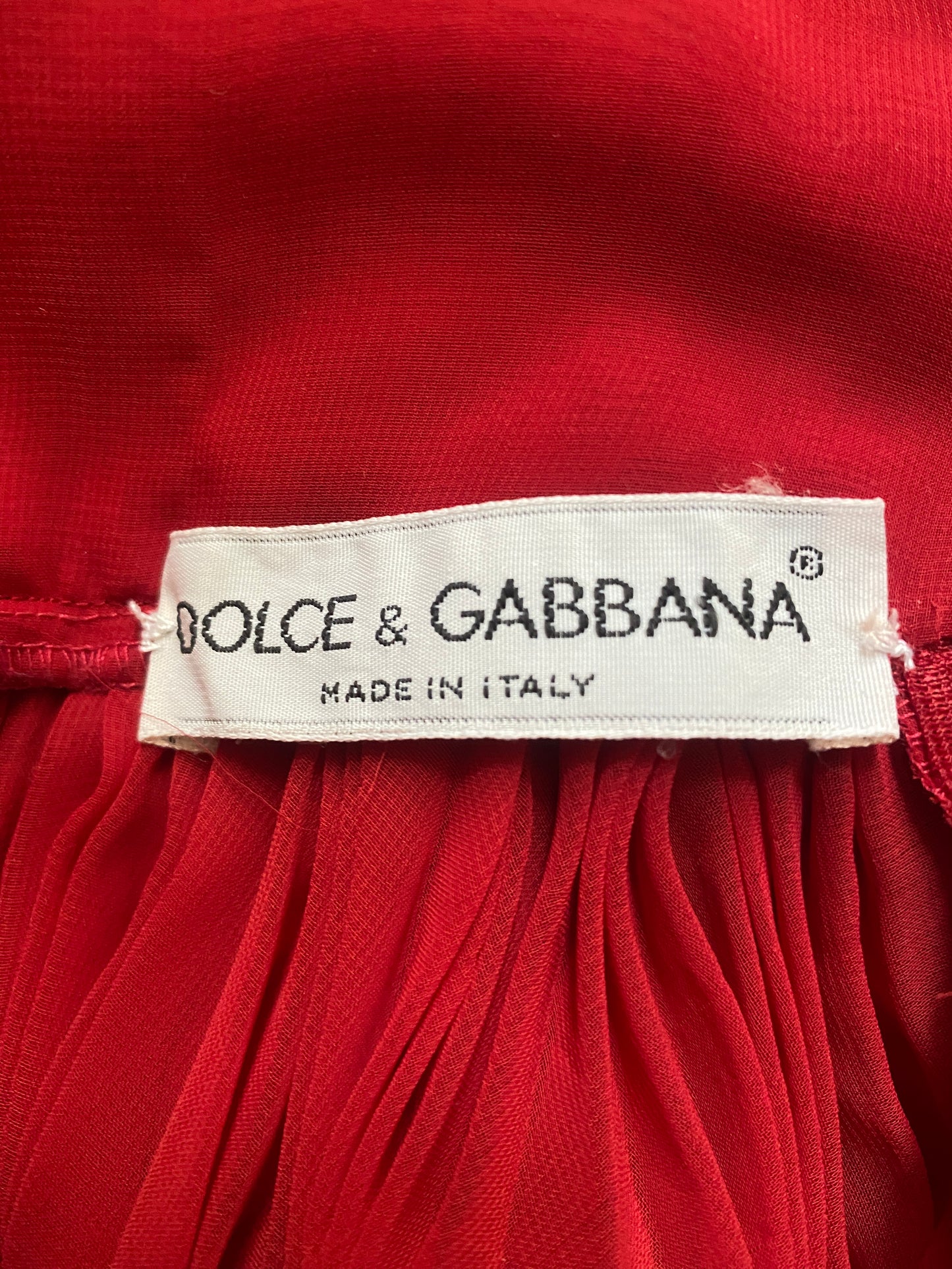 Dolce & Gabbana S/S 1992 Red Pleated Skirt with Black Shorts