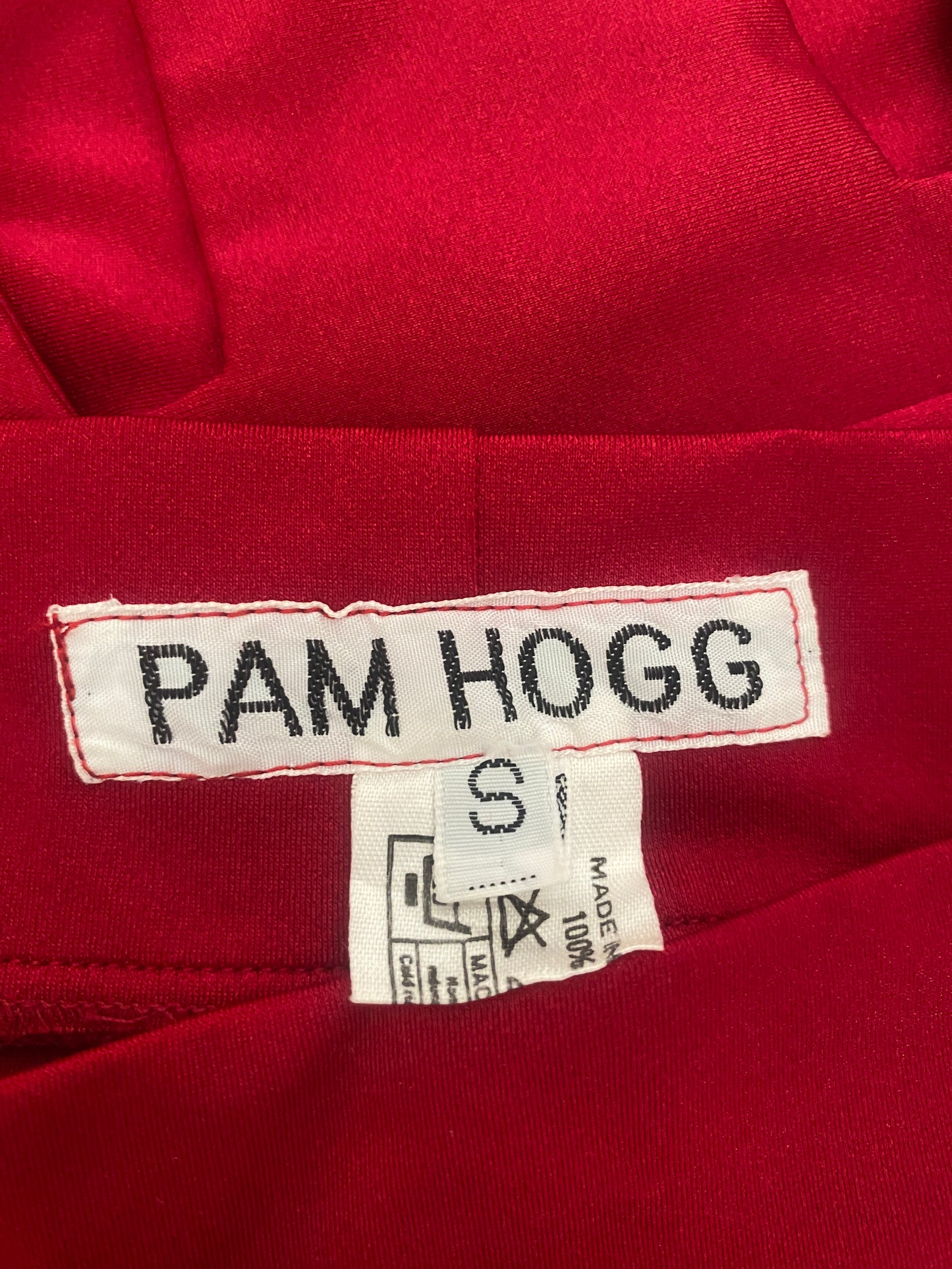 Pam Hogg A/W 1989 'Warrior Queen' Castellated Hem Red Set