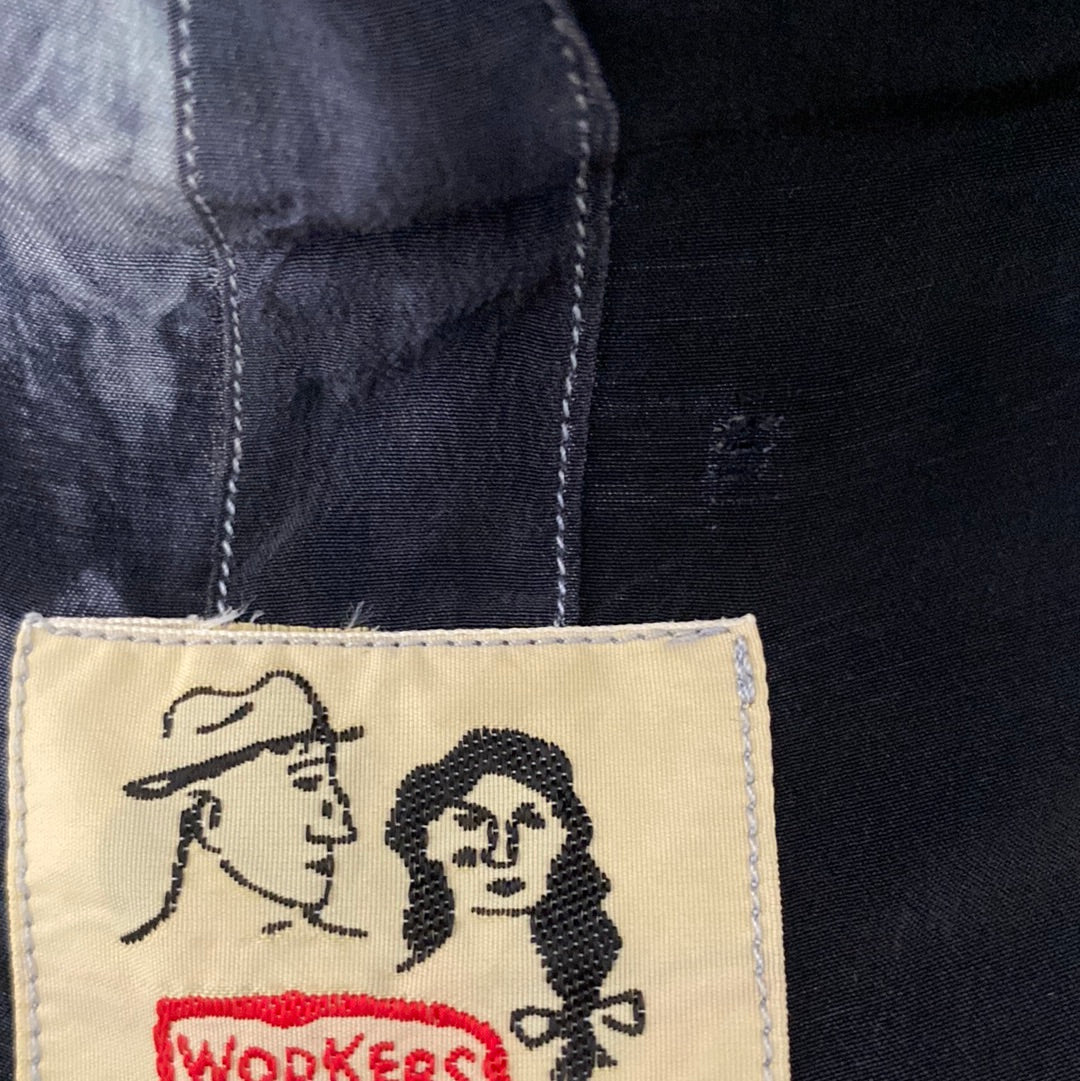 Workers for Freedom Indigo Dyed Silk Duster Jacket