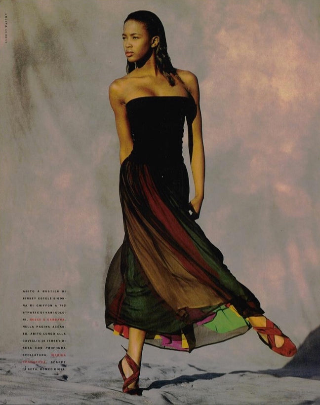 Dolce & Gabbana 1989 Black and Multicolor Baroque Skirt